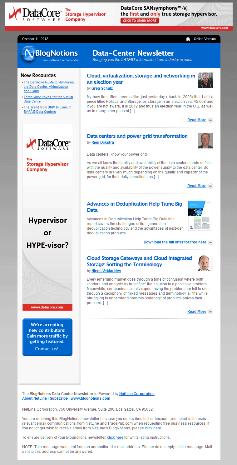 Sample Newsletter Sponsorship